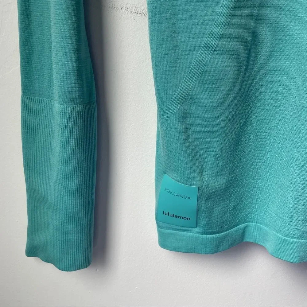 Lululemon run swiftly tech break new  ground turtleneck long‎ sleeve top 2 rare - Picture 10 of 12